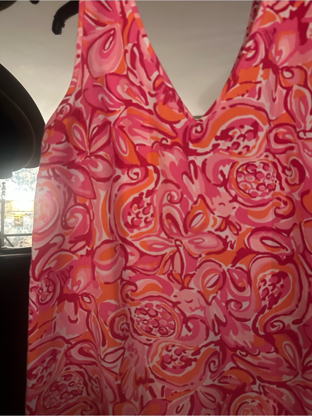 Lilly Pulitzer Pink and Coral Abstract Floral Dress - Picture 2 of 3